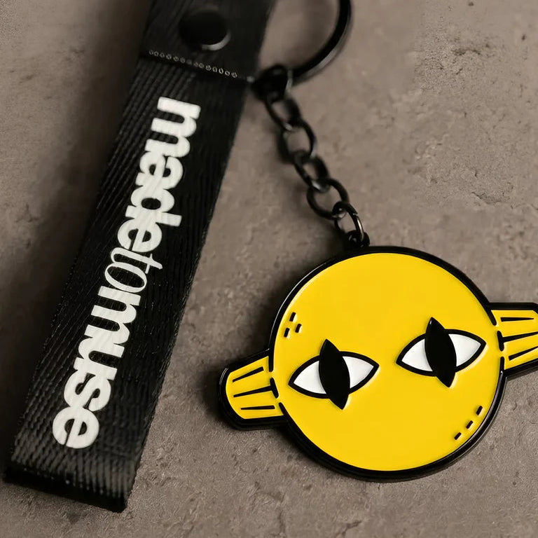 LMNBCK Keychain by Naji Al-Ali — enamel keychain with iconic LMNBCK character in polished metal