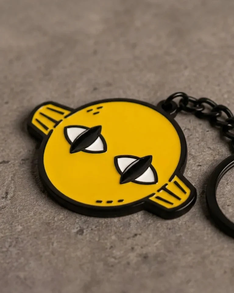 LMNBCK Keychain by Naji Al-Ali — enamel keychain with iconic LMNBCK character in polished metal